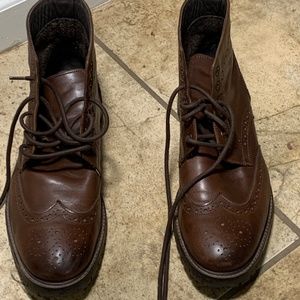 Gordon Rush Men's Cap-Toe Lace-Up Boots with Lug Sole Size 10